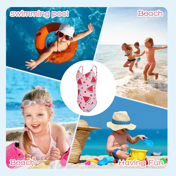Zando Girls One Piece Bathing Suits Toddler Kids Swimsuits Mermaid Beach Swimwear for Baby Girl 2-8 Years Gifts