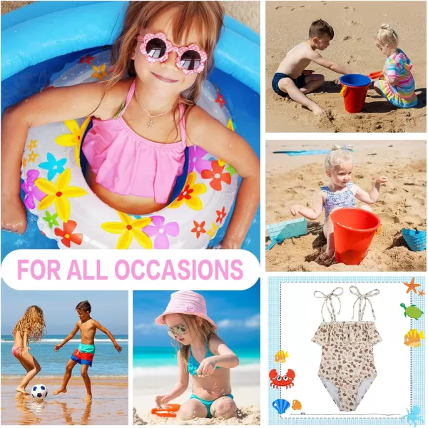 Zando Girls One Piece Bathing Suits Toddler Kids Swimsuits Mermaid Beach Swimwear for Baby Girl 2-8 Years Gifts