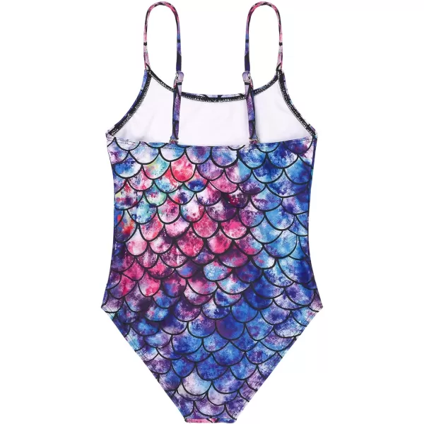 Zando Girls One Piece Bathing Suits Toddler Kids Swimsuits Mermaid Beach Swimwear for Baby Girl 2-8 Years Gifts
