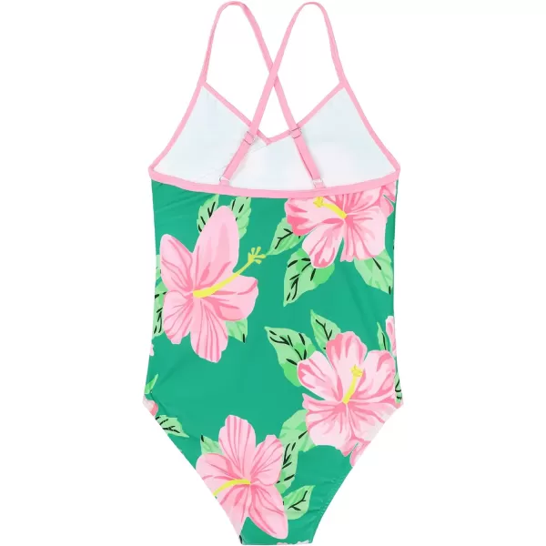 Zando Girl's One Piece Swimsuit Ruffle Bathing Suits for Little Girls UPF 50+ Baby Girls One-Piece Swimwear 2-10 Years