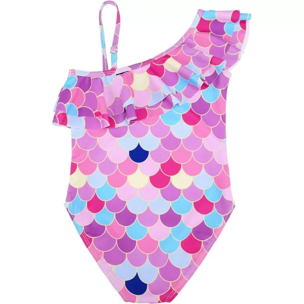 Zando Girl's One Piece Swimsuit Ruffle Bathing Suits for Little Girls UPF 50+ Baby Girls One-Piece Swimwear 2-10 Years