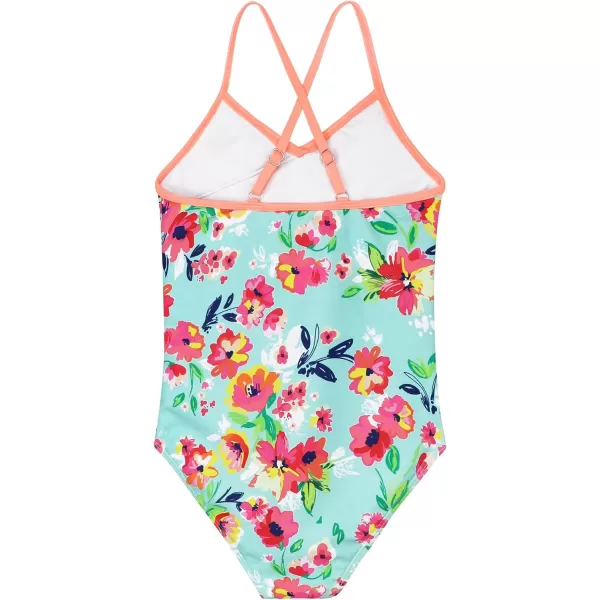 Zando Girl's One Piece Swimsuit Ruffle Bathing Suits for Little Girls UPF 50+ Baby Girls One-Piece Swimwear 2-10 Years