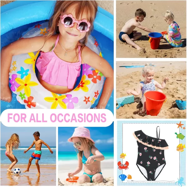 Zando Girl's One Piece Swimsuit Ruffle Bathing Suits for Little Girls UPF 50+ Baby Girls One-Piece Swimwear 2-10 Years