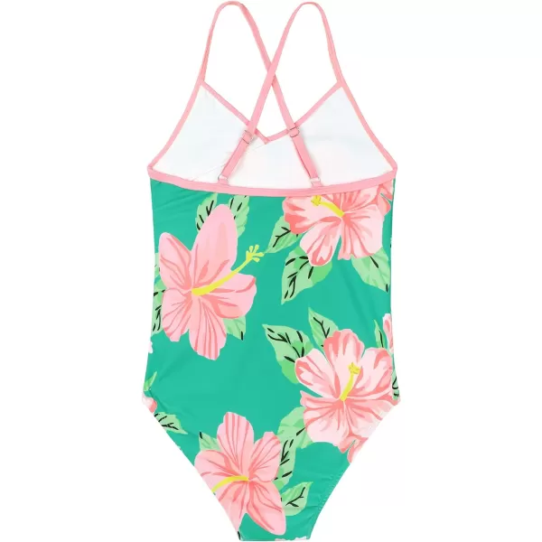 Zando Girl's One Piece Swimsuit Ruffle Bathing Suits for Little Girls UPF 50+ Baby Girls One-Piece Swimwear 2-10 Years