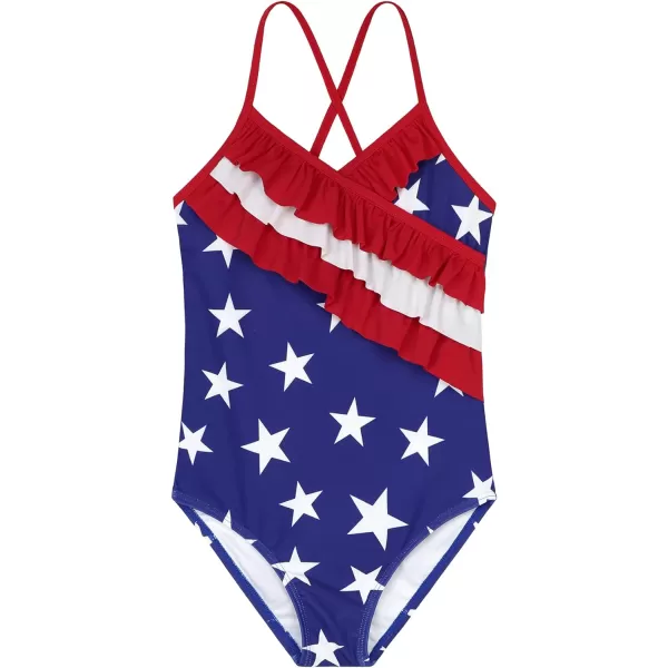 Zando Girl's One Piece Swimsuit Ruffle Bathing Suits for Little Girls UPF 50+ Baby Girls One-Piece Swimwear 2-10 Years