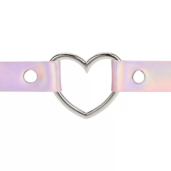 Zando Love Heart Leather Choker Necklace for Women Punk PU Gothic Jewelry Adjustable Chain Collar for Women Girls Party