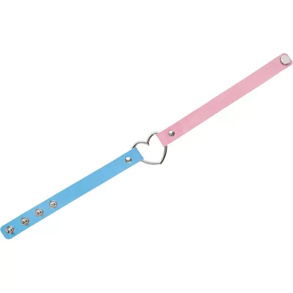 Zando Love Heart Leather Choker Necklace for Women Punk PU Gothic Jewelry Adjustable Chain Collar for Women Girls Party