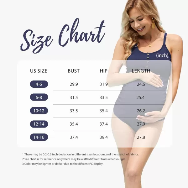 Zando Maternity Swimsuit One Piece Maternity Bathing Suits for Women Button Cross Straps Stretch Pleats Pregnancy Swimwear
