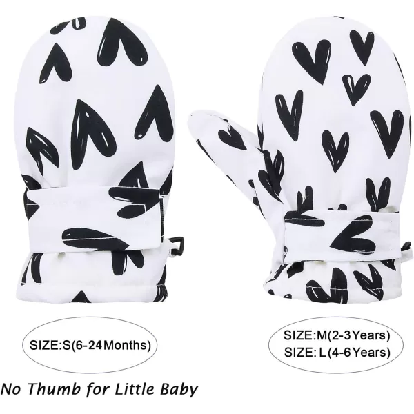 Zando Toddler Mittens Waterproof Snow Gloves Lined Kids Glove Baby Mittens Winter Warm Fleece Gloves