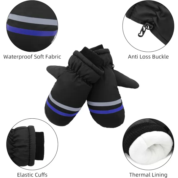 Zando Toddler Mittens Waterproof Snow Gloves Lined Kids Glove Baby Mittens Winter Warm Fleece Gloves