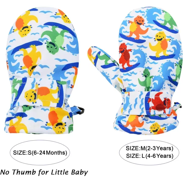 Zando Toddler Mittens Waterproof Snow Gloves Lined Kids Glove Baby Mittens Winter Warm Fleece Gloves