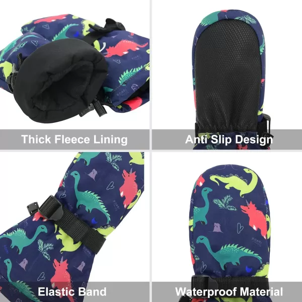 Zando Toddler Mittens for Kids Winter Mittens Waterproof Ski Mittens Girls Snow Gloves Warm Kids Mittens for Toddler Boy