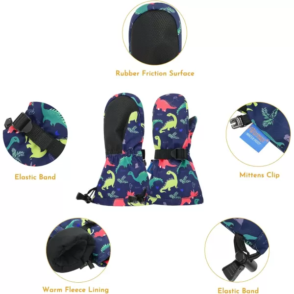Zando Toddler Mittens for Kids Winter Mittens Waterproof Ski Mittens Girls Snow Gloves Warm Kids Mittens for Toddler Boy