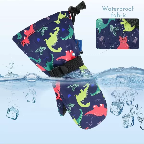 Zando Toddler Mittens for Kids Winter Mittens Waterproof Ski Mittens Girls Snow Gloves Warm Kids Mittens for Toddler Boy