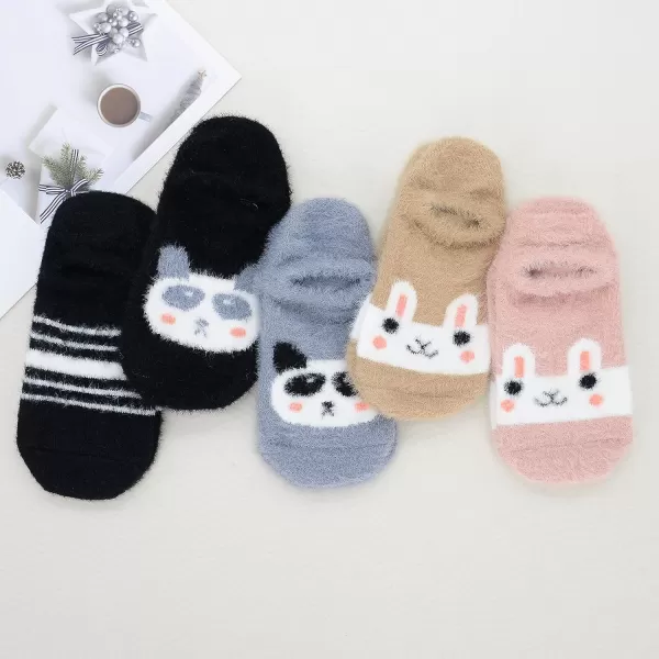 Zando Womens Fuzzy Socks with Grips Athletic Grip Socks Warm Slipper Socks Non Slip Cozy Socks Soft Thick Fluffy Socks