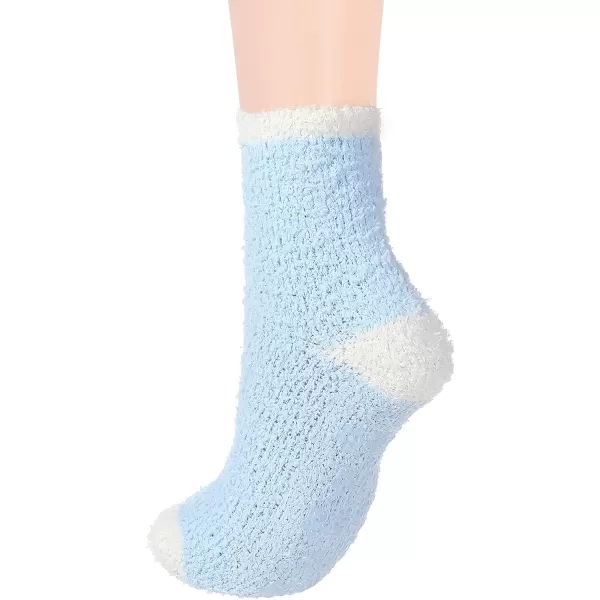 Zando Womens Fuzzy Socks with Grips Athletic Grip Socks Warm Slipper Socks Non Slip Cozy Socks Soft Thick Fluffy Socks