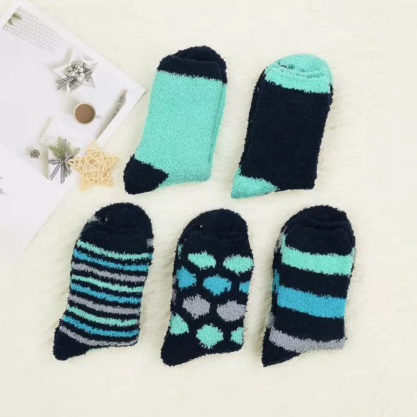 Zando Womens Fuzzy Socks with Grips Athletic Grip Socks Warm Slipper Socks Non Slip Cozy Socks Soft Thick Fluffy Socks