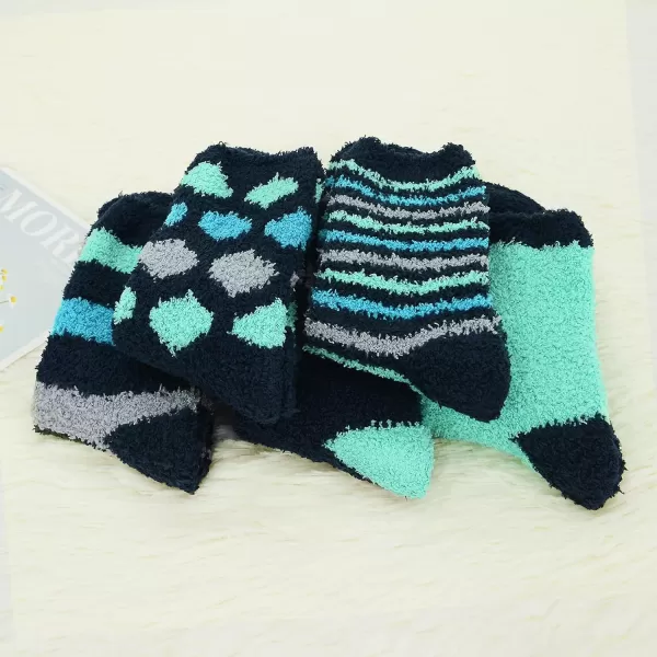 Zando Womens Fuzzy Socks with Grips Athletic Grip Socks Warm Slipper Socks Non Slip Cozy Socks Soft Thick Fluffy Socks
