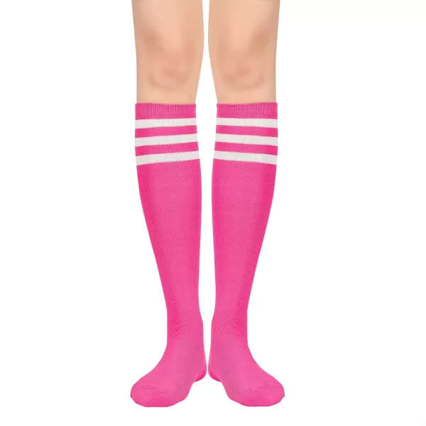Zando Women's Tall Knee High Socks Extra Long Athletic Socks Outdoor Long Socks Stripes Casual Tube Socks Knee Socks