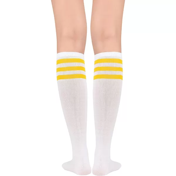 Zando Women's Tall Knee High Socks Extra Long Athletic Socks Outdoor Long Socks Stripes Casual Tube Socks Knee Socks