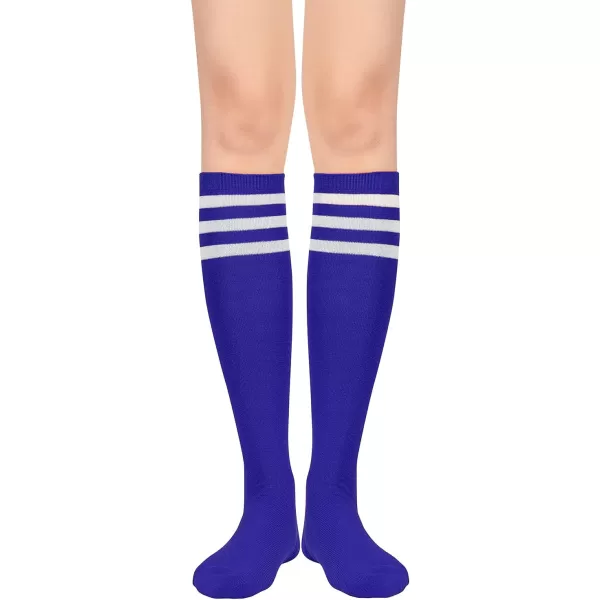 Zando Women's Tall Knee High Socks Extra Long Athletic Socks Outdoor Long Socks Stripes Casual Tube Socks Knee Socks