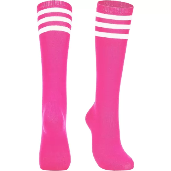 Zando Women's Tall Knee High Socks Extra Long Athletic Socks Outdoor Long Socks Stripes Casual Tube Socks Knee Socks