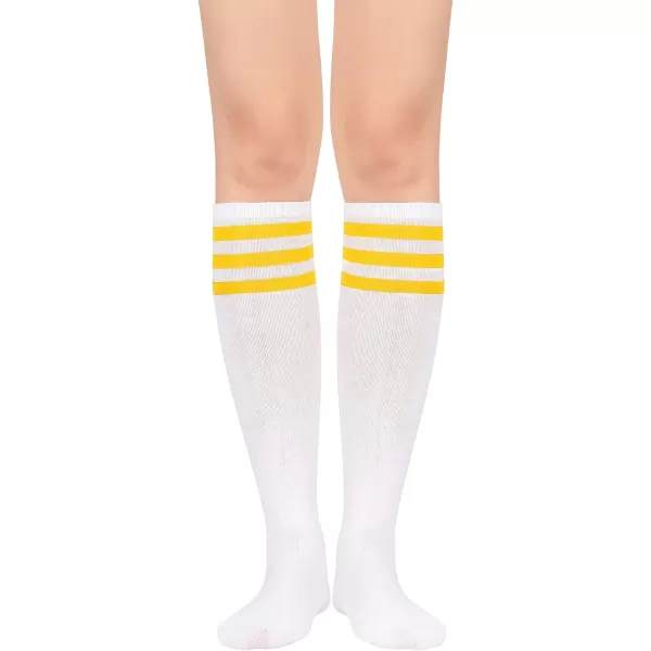 Zando Women's Tall Knee High Socks Extra Long Athletic Socks Outdoor Long Socks Stripes Casual Tube Socks Knee Socks