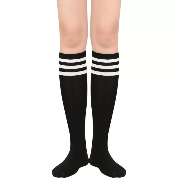 Zando Women's Tall Knee High Socks Extra Long Athletic Socks Outdoor Long Socks Stripes Casual Tube Socks Knee Socks