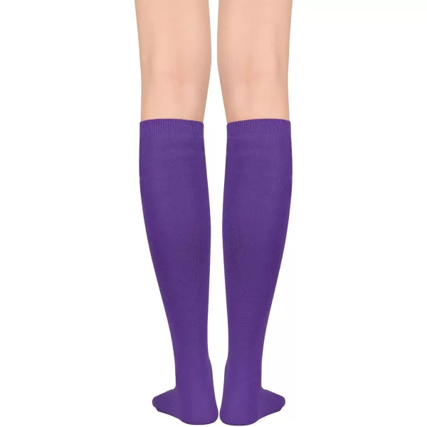 Zando Women's Tall Knee High Socks Extra Long Athletic Socks Outdoor Long Socks Stripes Casual Tube Socks Knee Socks