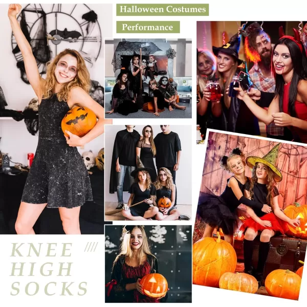 Zando Women's Tall Knee High Socks Extra Long Athletic Socks Outdoor Long Socks Stripes Casual Tube Socks Knee Socks