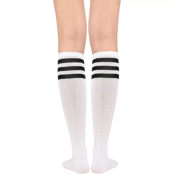 Zando Women's Tall Knee High Socks Extra Long Athletic Socks Outdoor Long Socks Stripes Casual Tube Socks Knee Socks