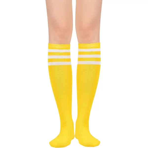 Zando Women's Tall Knee High Socks Extra Long Athletic Socks Outdoor Long Socks Stripes Casual Tube Socks Knee Socks