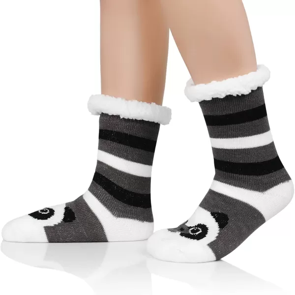 Zando Womens Warm Fuzzy Slipper Socks Fluffy Sherpa Fleece Socks Cozy Non Slip Plush Fleece Socks with Grippers