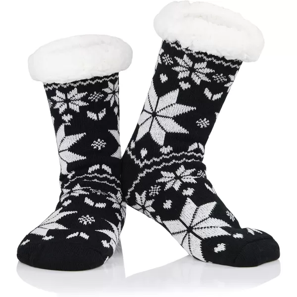Zando Womens Warm Fuzzy Slipper Socks Fluffy Sherpa Fleece Socks Cozy Non Slip Plush Fleece Socks with Grippers