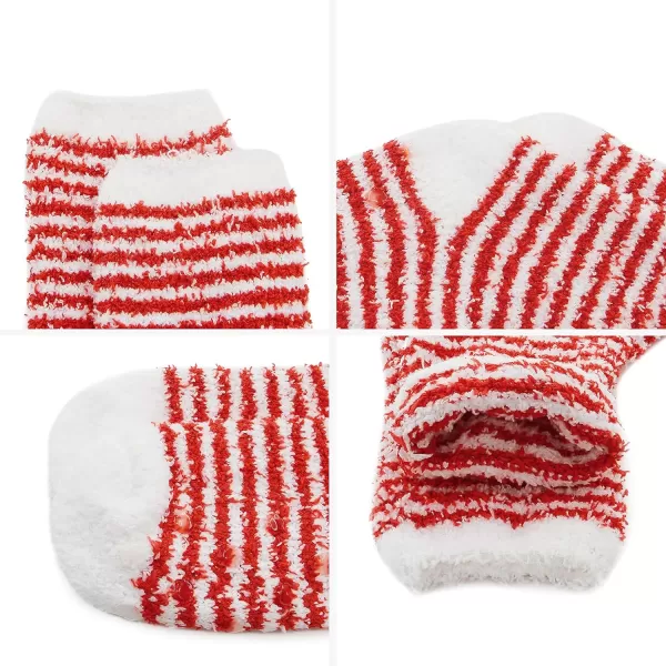 Zando Womens Warm Fuzzy Slipper Socks Fluffy Sherpa Fleece Socks Cozy Non Slip Plush Fleece Socks with Grippers