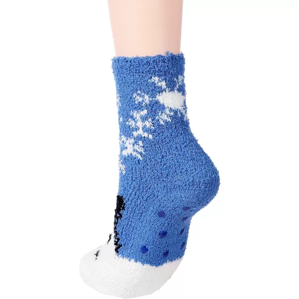 Zando Womens Warm Fuzzy Slipper Socks Fluffy Sherpa Fleece Socks Cozy Non Slip Plush Fleece Socks with Grippers