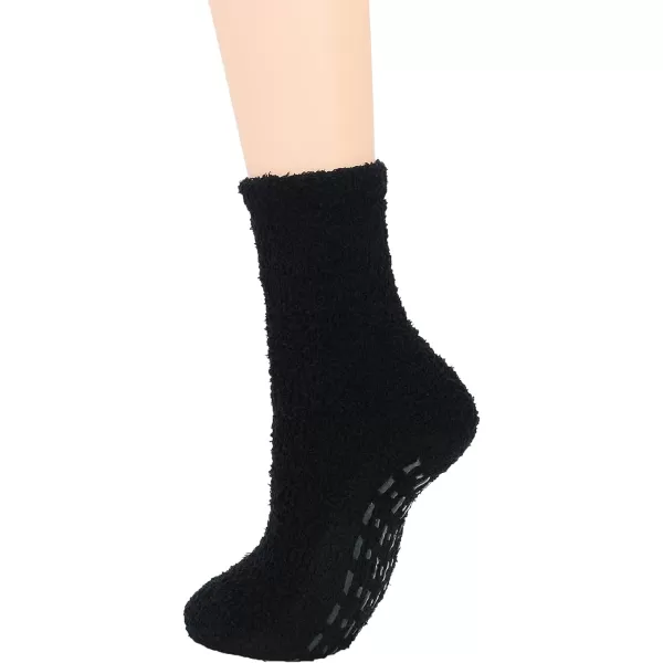 Zando Womens Warm Fuzzy Slipper Socks Fluffy Sherpa Fleece Socks Cozy Non Slip Plush Fleece Socks with Grippers