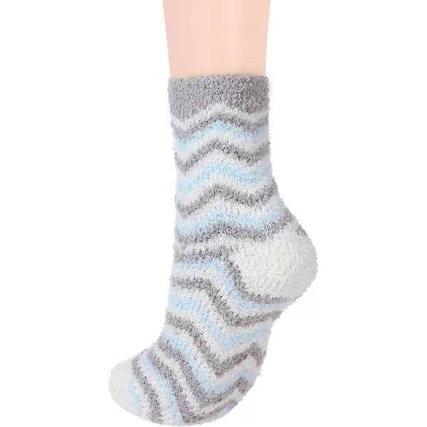 Zando Womens Warm Fuzzy Slipper Socks Fluffy Sherpa Fleece Socks Cozy Non Slip Plush Fleece Socks with Grippers