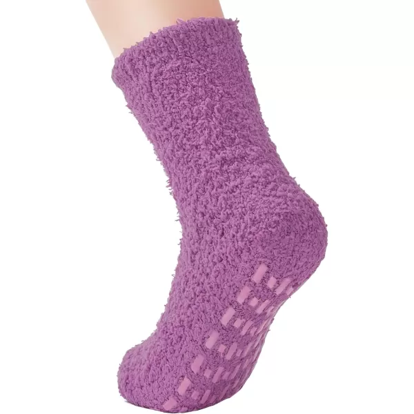 Zando Womens Warm Fuzzy Slipper Socks Fluffy Sherpa Fleece Socks Cozy Non Slip Plush Fleece Socks with Grippers