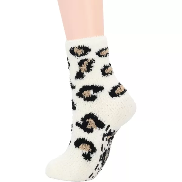 Zando Womens Warm Fuzzy Slipper Socks Fluffy Sherpa Fleece Socks Cozy Non Slip Plush Fleece Socks with Grippers