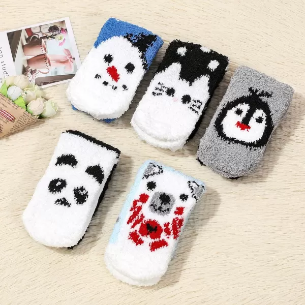 Zando Womens Warm Fuzzy Slipper Socks Fluffy Sherpa Fleece Socks Cozy Non Slip Plush Fleece Socks with Grippers