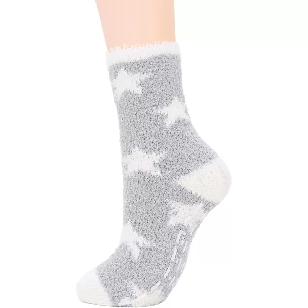Zando Womens Warm Fuzzy Slipper Socks Fluffy Sherpa Fleece Socks Cozy Non Slip Plush Fleece Socks with Grippers