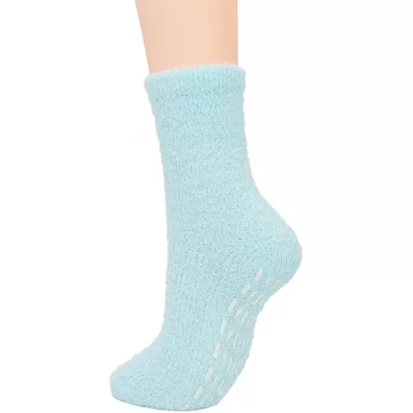 Zando Womens Warm Fuzzy Slipper Socks Fluffy Sherpa Fleece Socks Cozy Non Slip Plush Fleece Socks with Grippers