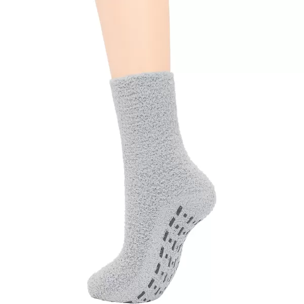 Zando Womens Warm Fuzzy Slipper Socks Fluffy Sherpa Fleece Socks Cozy Non Slip Plush Fleece Socks with Grippers