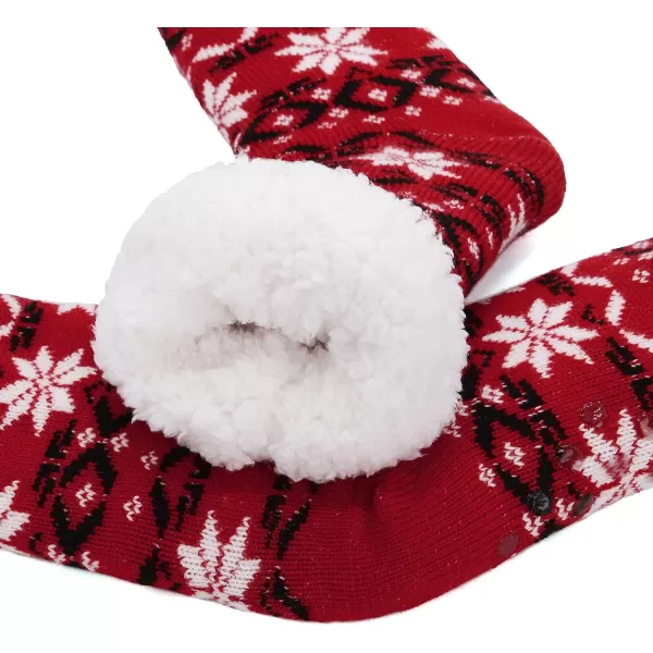 Zando Womens Warm Fuzzy Slipper Socks Fluffy Sherpa Fleece Socks Cozy Non Slip Plush Fleece Socks with Grippers
