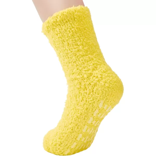 Zando Womens Warm Fuzzy Slipper Socks Fluffy Sherpa Fleece Socks Cozy Non Slip Plush Fleece Socks with Grippers