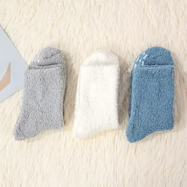 Zando Womens Warm Fuzzy Slipper Socks Fluffy Sherpa Fleece Socks Cozy Non Slip Plush Fleece Socks with Grippers