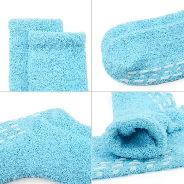 Zando Womens Warm Fuzzy Slipper Socks Fluffy Sherpa Fleece Socks Cozy Non Slip Plush Fleece Socks with Grippers