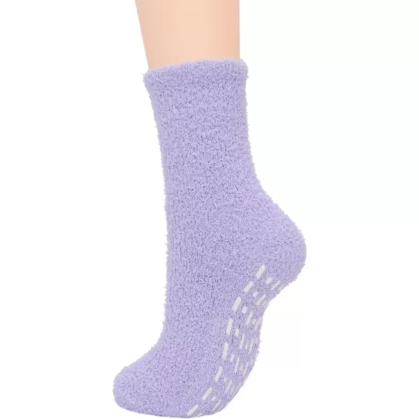 Zando Womens Warm Fuzzy Slipper Socks Fluffy Sherpa Fleece Socks Cozy Non Slip Plush Fleece Socks with Grippers