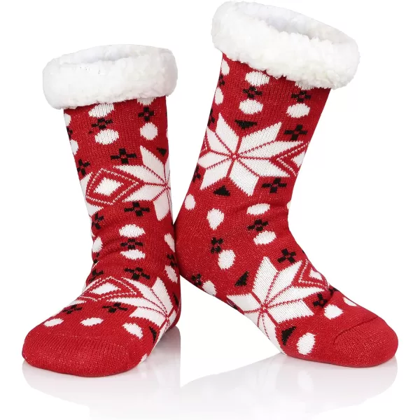 Zando Womens Warm Fuzzy Slipper Socks Fluffy Sherpa Fleece Socks Cozy Non Slip Plush Fleece Socks with Grippers
